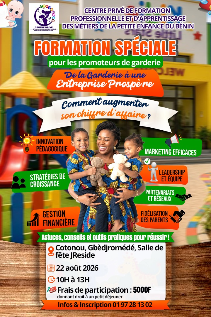 Formation spéciale pour promoteurs de garderie - 22 août 2026